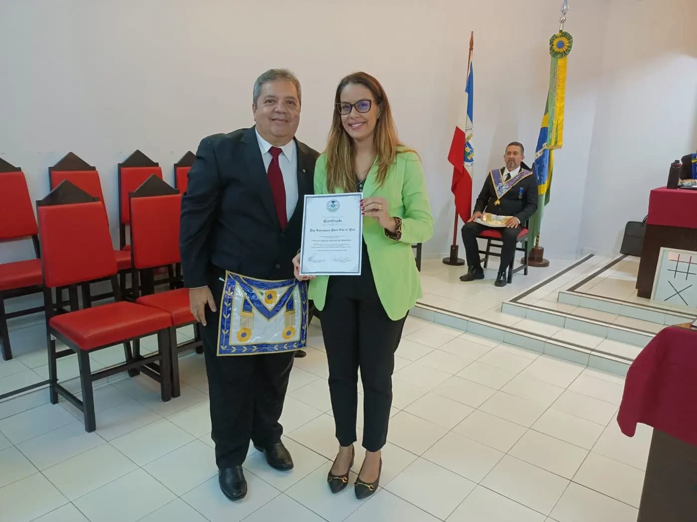 Registro fotográfico: SESSÃO MAGNA PÚBLICA ALUSIVA A 13º ANO DE FUNDAÇÃO DA ARLS UNIVERSITÁRIA MÁRIO VILAR DE MELO, Nº 4.085, ORIENTE DE NATAL/RN