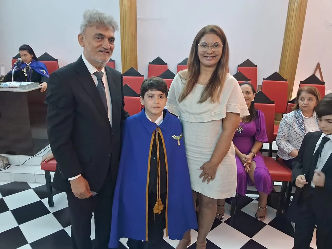 Registro fotográfico: PARTICIPAÇÃO DO GRÃO-MESTRE DO GOB/RN NA SESSÃO DE ADMISSÃO DE NOVOS MEMBROS DO NÚCLEO ALFA UNIÃO NATALENSE APJ GOB RN (AÇÃO PARAMAÇÔNICA JUVENIL) E ALUSIVA AO ANIVERSÁRIO DE 24 ANOS DE FUNDAÇÃO DO NÚCLEO