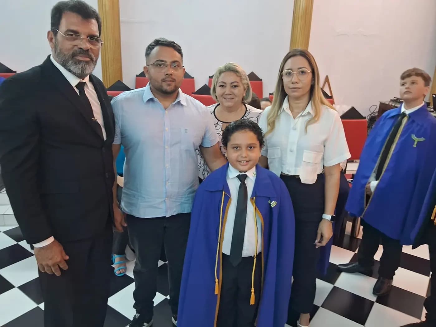 Registro fotográfico: PARTICIPAÇÃO DO GRÃO-MESTRE DO GOB/RN NA SESSÃO DE ADMISSÃO DE NOVOS MEMBROS DO NÚCLEO ALFA UNIÃO NATALENSE APJ GOB RN (AÇÃO PARAMAÇÔNICA JUVENIL) E ALUSIVA AO ANIVERSÁRIO DE 24 ANOS DE FUNDAÇÃO DO NÚCLEO