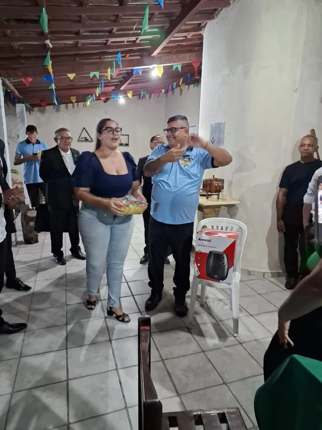 Registro fotográfico: PARTICIPAÇÃO DO GRÃO-MESTRE ADJUNTO DO GOB/RN NA SESSÃO MAGNA DE INICIAÇÃO REALIZADA PELA ARLS LUIZ GONZAGA DO NASCIMENTO N° 4.567, ORIENTE DE SANTA MARIA/RN.