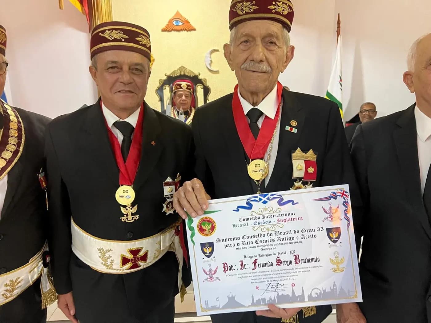 Registro fotográfico: PARTICIPAÇÃO DO GRÃO-MESTRE DO GOB-RN NO ENCONTRO NACIONAL DE ESCOCISTAS – 2025.