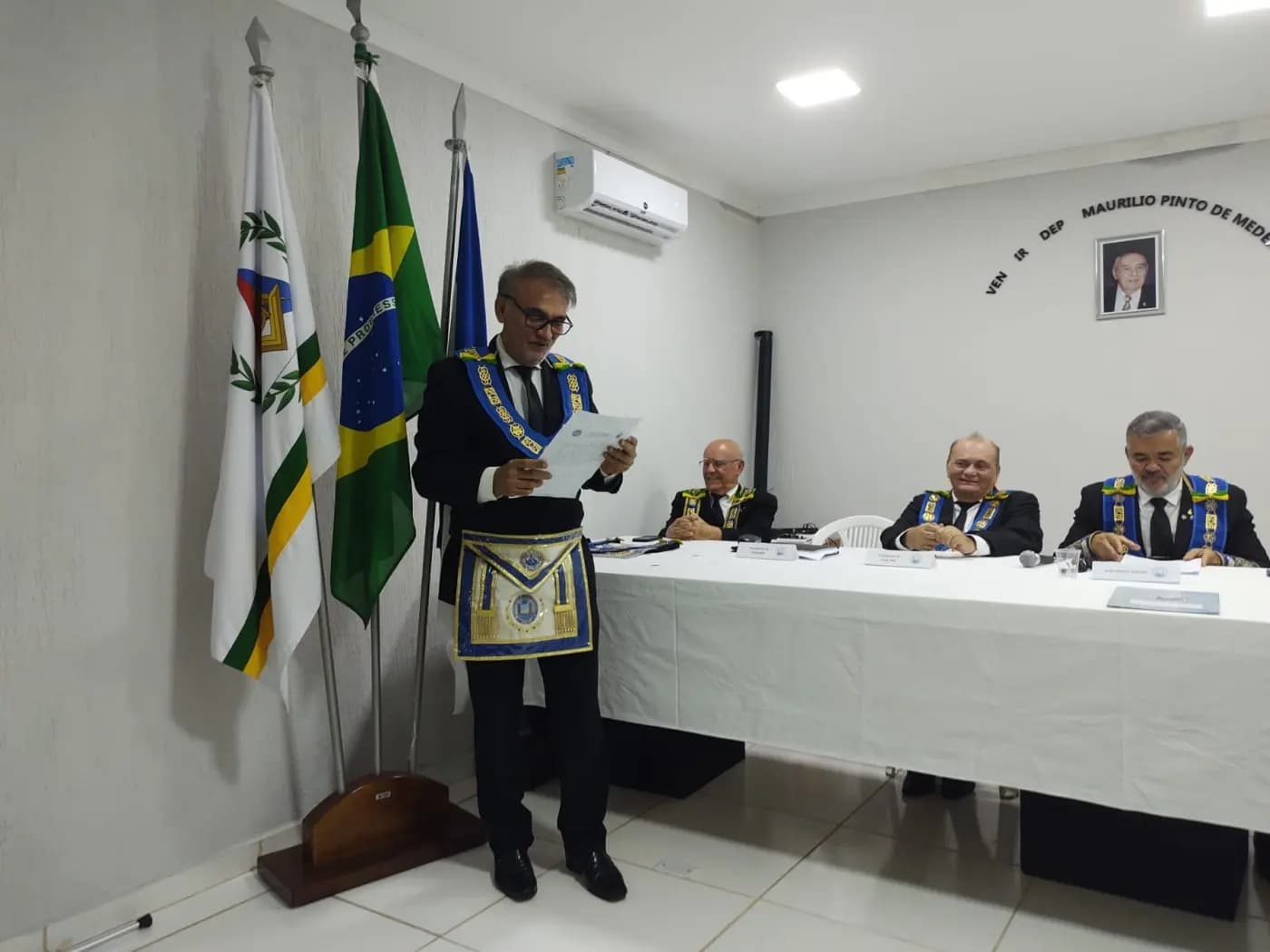 Registro fotográfico: ATO ADMINISTRATIVO DE POSSE DA DIRETORA EXECUTIVA DA APJ/GOB-RN, DE SECRETÁRIOS DO GOB-RN E DE JUÍZES DOS TRIBUNAIS MAÇÔNICOS DO GOB-RN.