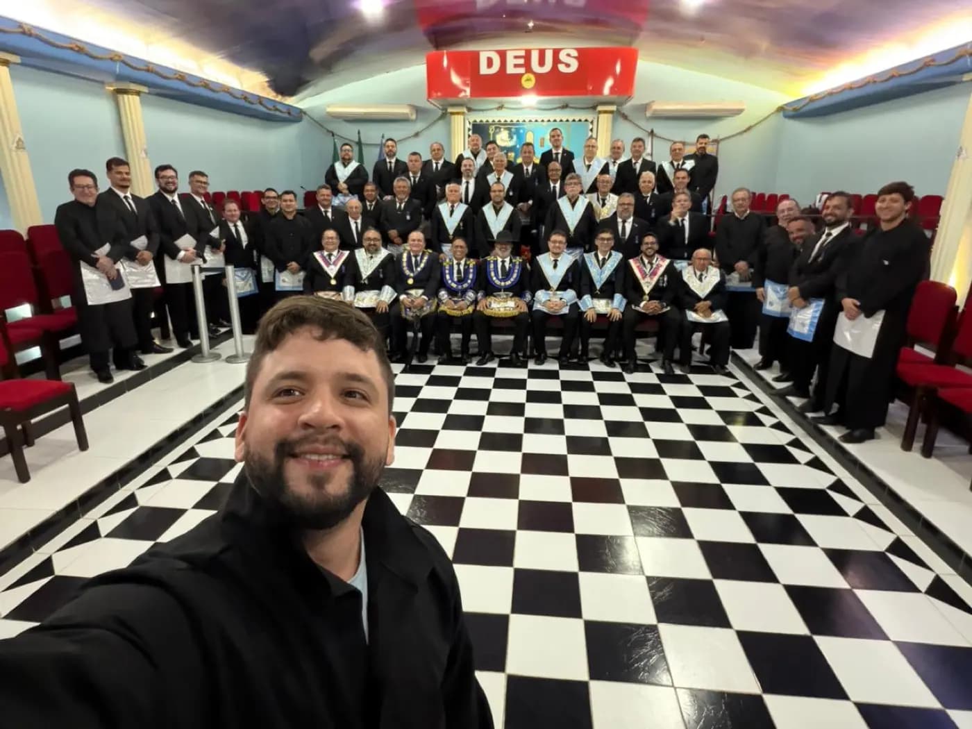 Registro fotográfico: SESSÃO CONJUNTA DAS LOJAS MAÇÔNICAS PERTENCENTES À 2ª REGIÃO DO GOB/RN.
