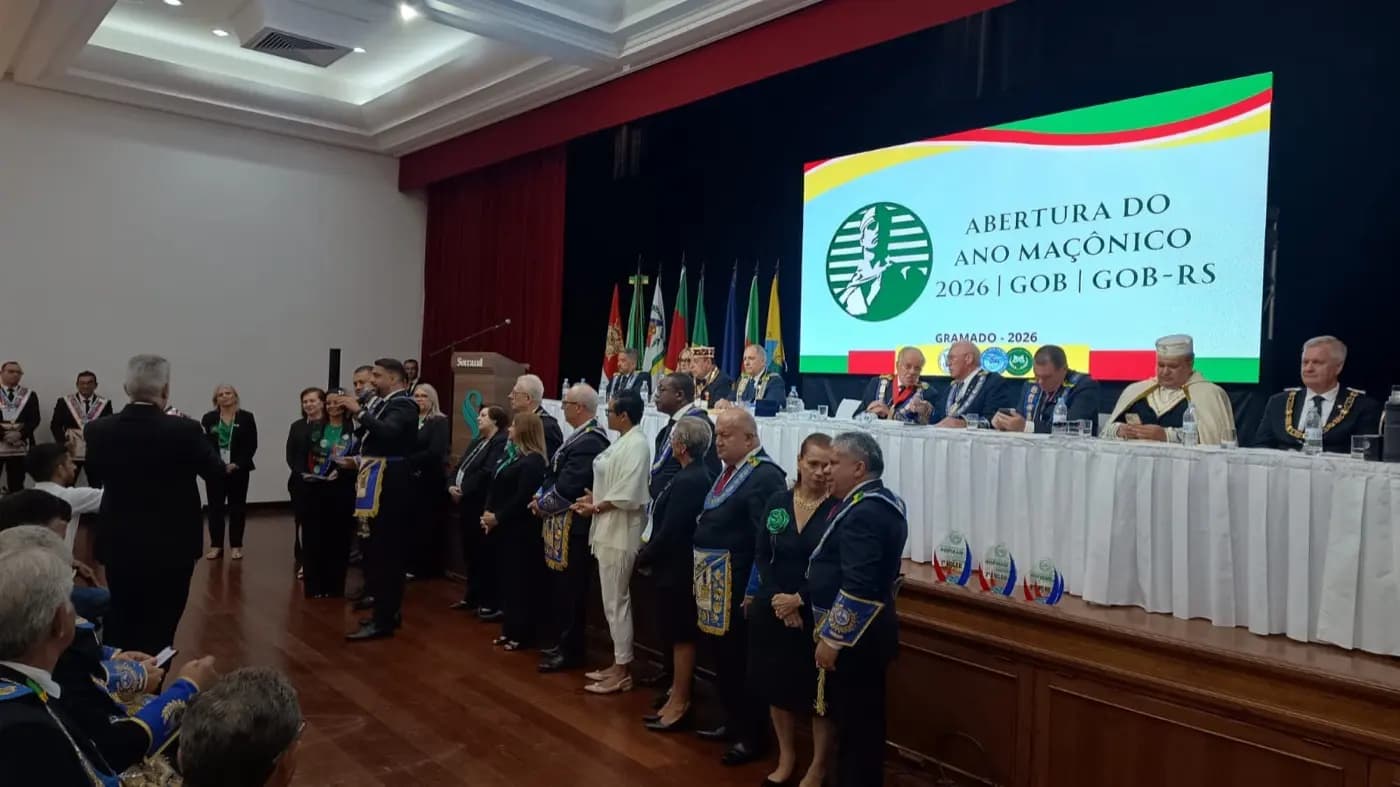 Registro fotográfico: ABERTURA DO ANO MAÇÔNICO 2026 DO GRANDE ORIENTE DO BRASIL (GOB).