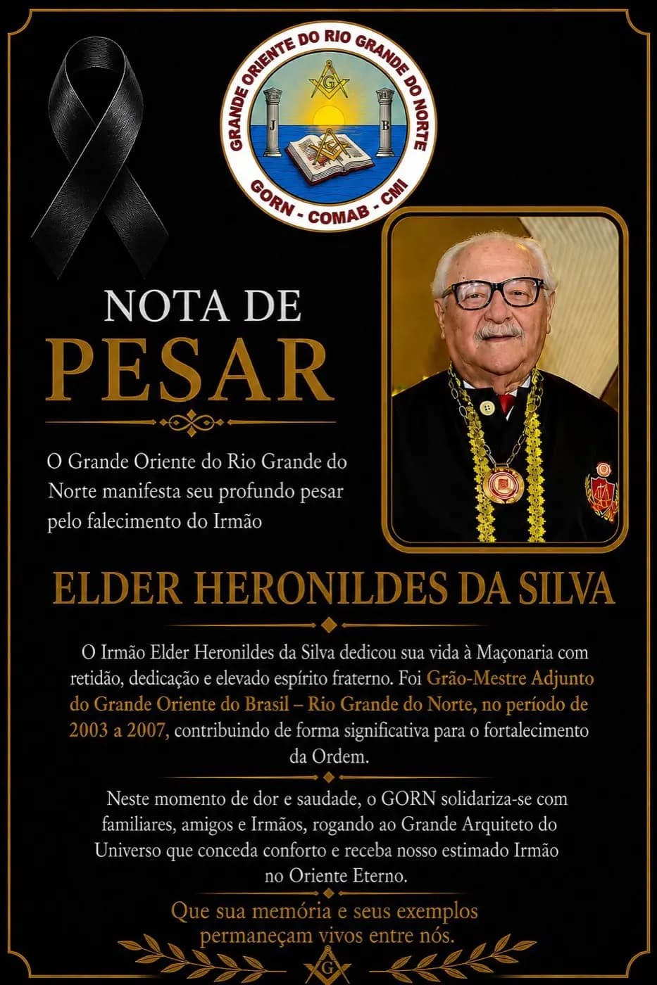 Registro fotográfico: NOTA DE PESAR