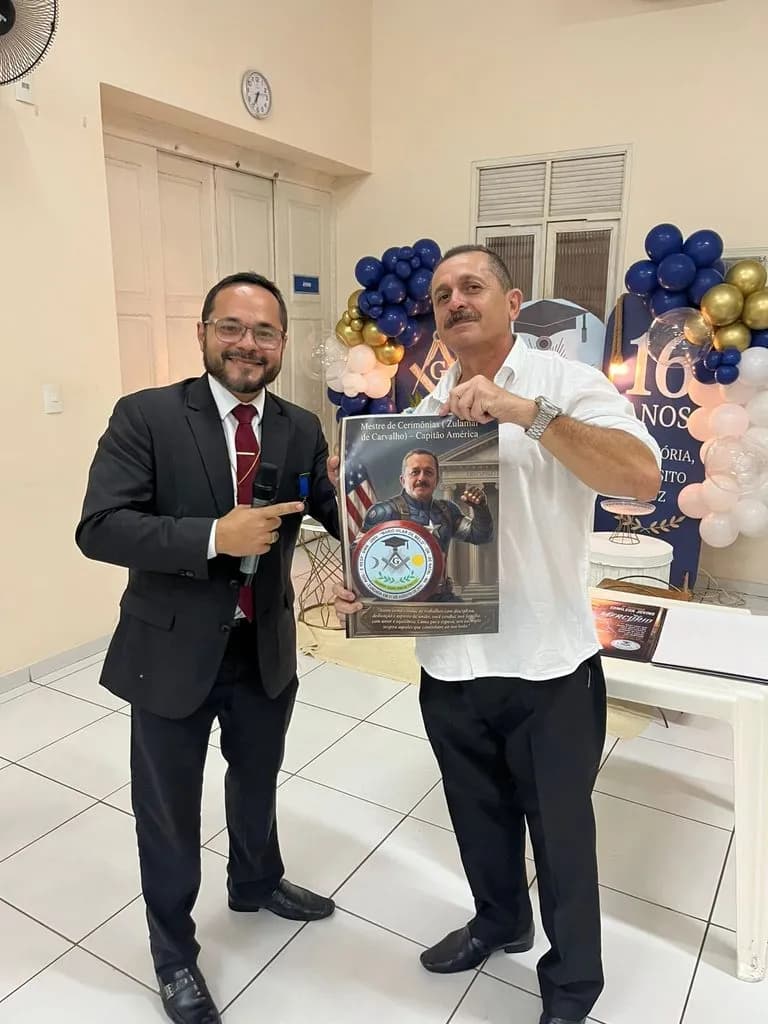 Registro fotográfico: LOJA MAÇÔNICA UNIVERSITÁRIA MÁRIO VILAR DE MELO Nº 4.085, ORIENTE DE NATAL/RN – SESSÃO MAGNA DE ELEVAÇÃO E ATO EM HOMENAGEM AO ANIVERSÁRIO DA LOJA E AO DIA DOS PAIS.
