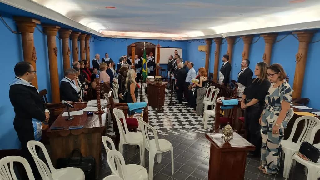 Registro fotográfico: PARTICIPAÇÃO DO GRÃO-MESTRE DO GOB-RN NA SESSÃO MAGNA PÚBLICA COMEMORATIVA REALIZADA PELA LOJA MAÇÔNICA SÃO JOSÉ Nº 17, ORIENTE DE SÃO JOSÉ DO MIPIBU/RN (GLERN).