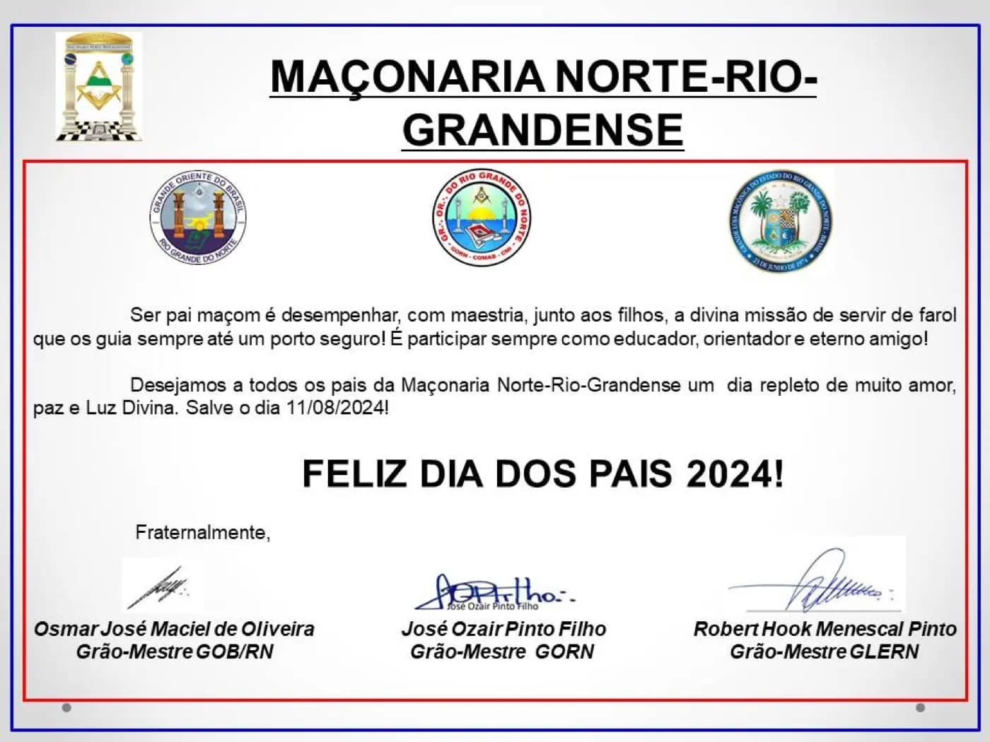 Registro fotográfico: FELIZ DIA DOS PAIS 2024!