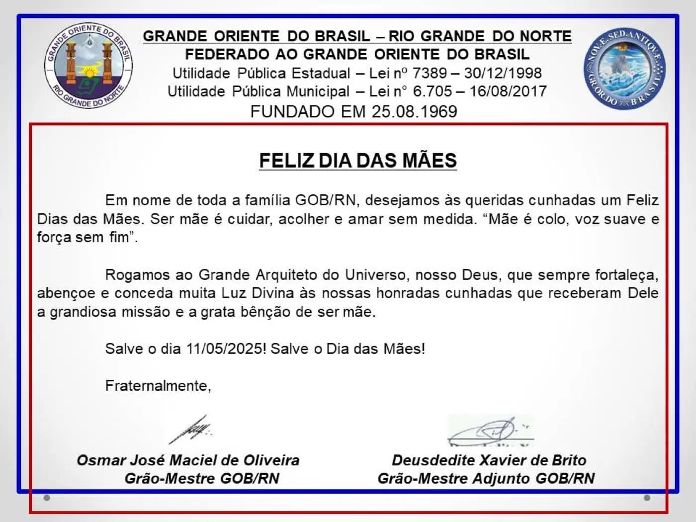 Registro fotográfico: FELIZ DIA DOS MÃES!