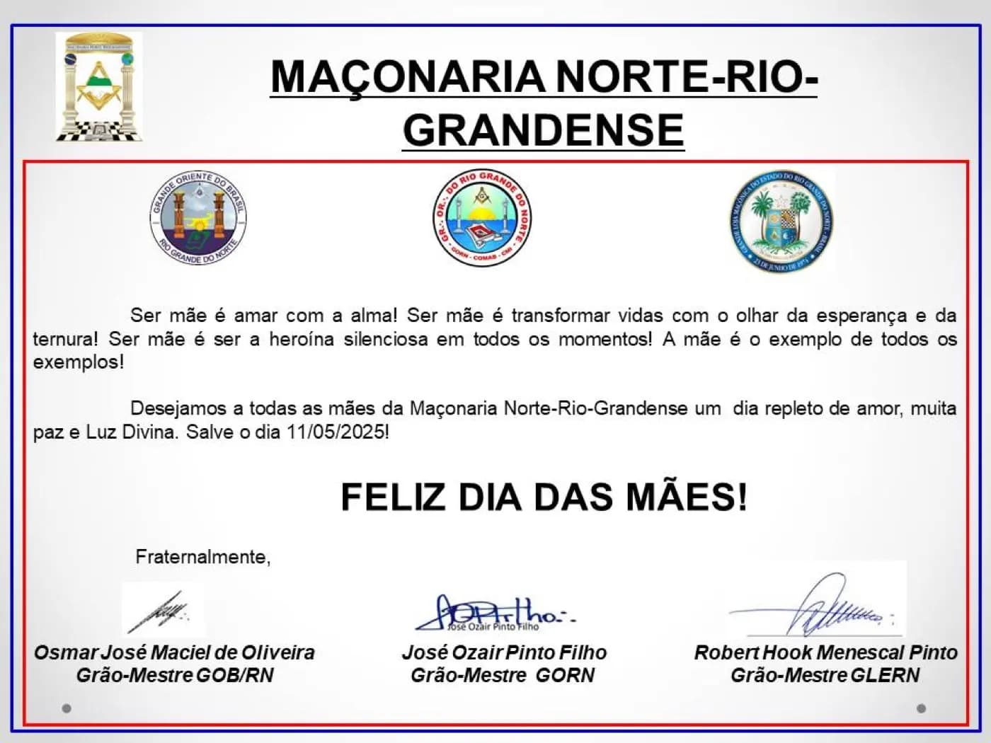 Registro fotográfico: FELIZ DIA DOS MÃES 2025!