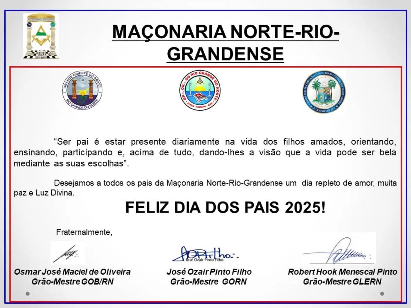 Registro fotográfico: FELIZ DIA DOS PAIS 2025!