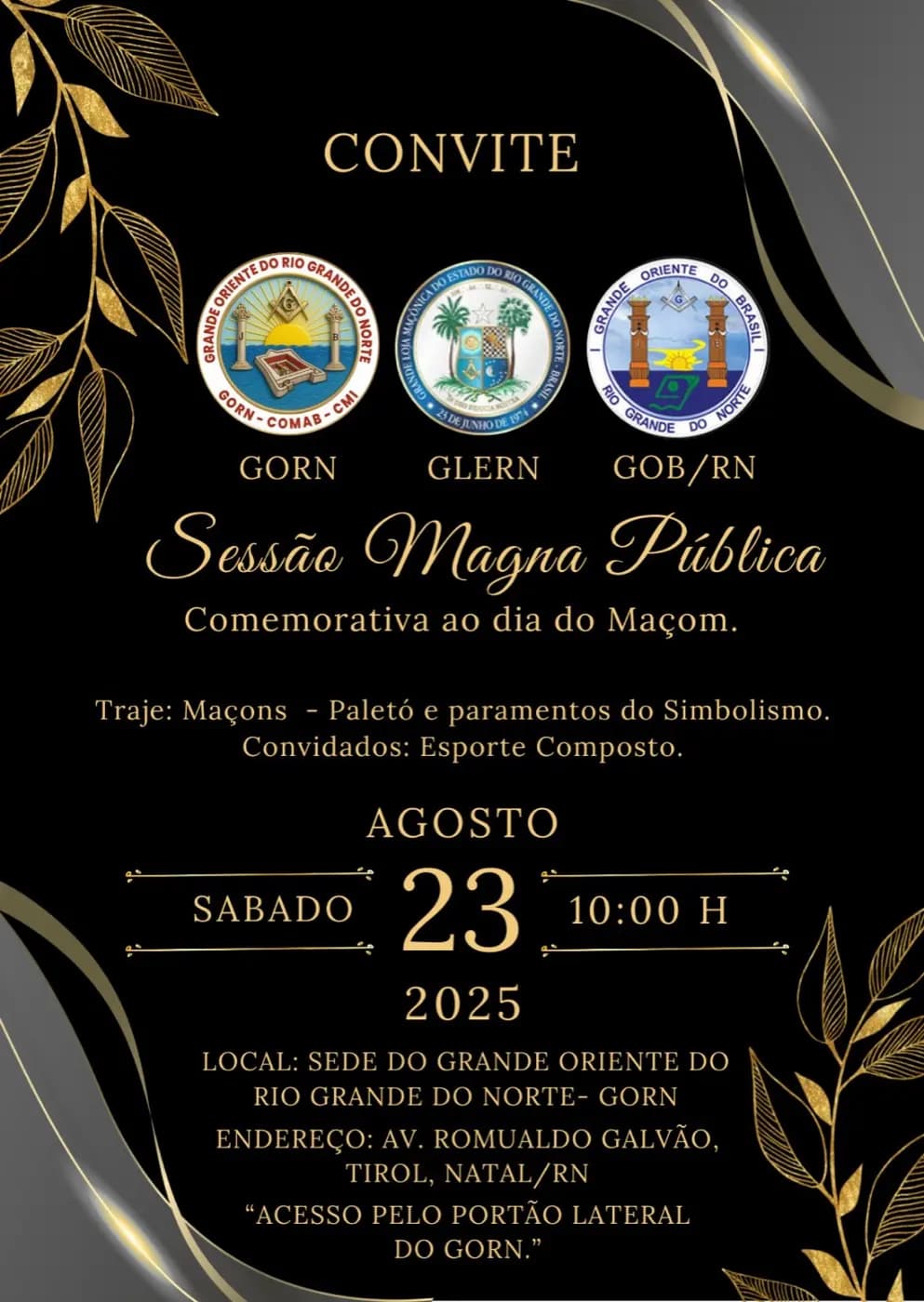 Registro fotográfico: CONVITE DIA DO MAÇOM