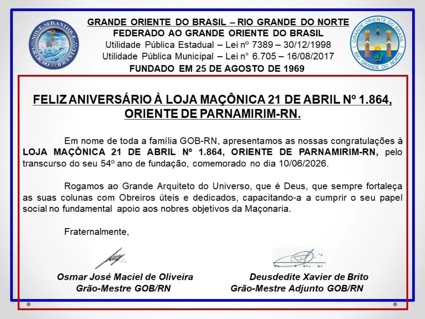 Registro fotográfico: FELIZ ANIVERSÁRIO