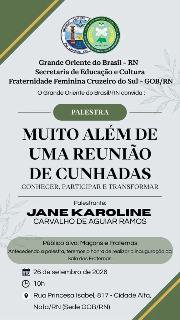 Registro fotográfico: PALESTRA: MUITO ALÉM DE UMA REUNIÃO DE CUNHADAS